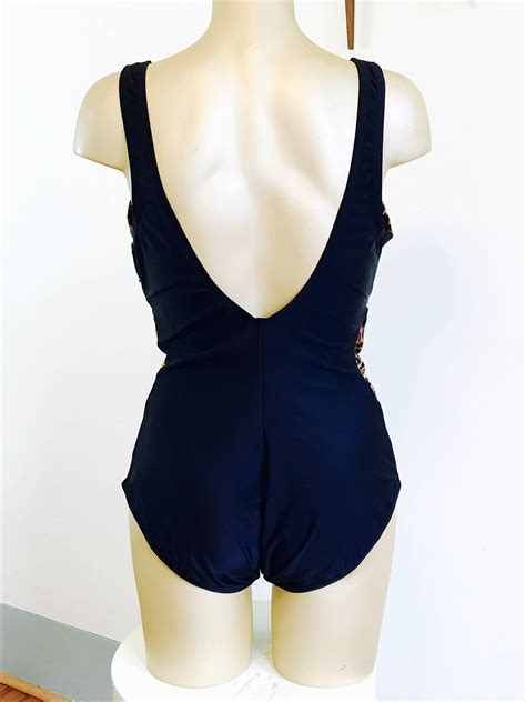 Leopard Bathing Suit, One piece Swimsuit, WHITE STAG PLUS, Cheetah ...