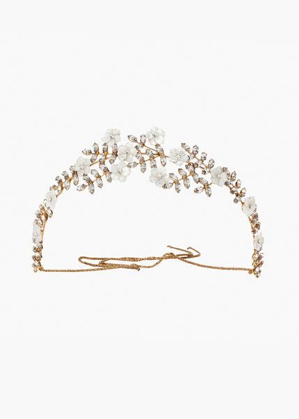 Vivienne Tiara -- Crystal Antique Gold – Jennifer Behr LLC