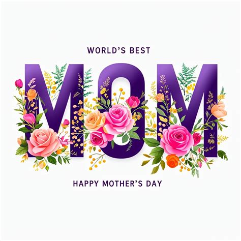 Vibrant Mother's Day Flower Greeting Card Design Social Media Post ...