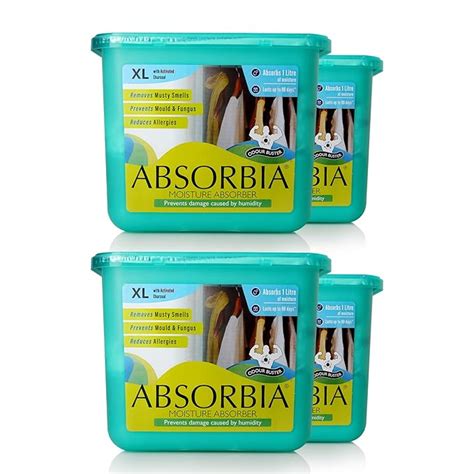 Absorbia Moisture Absorber XL with Activated Charcoal | Pack of 4 (450 ...
