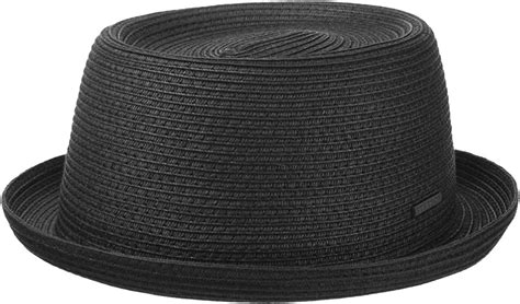 Buy Stetson Dawson Black Pork Pie Straw Hat Men Online at Lowest Price ...