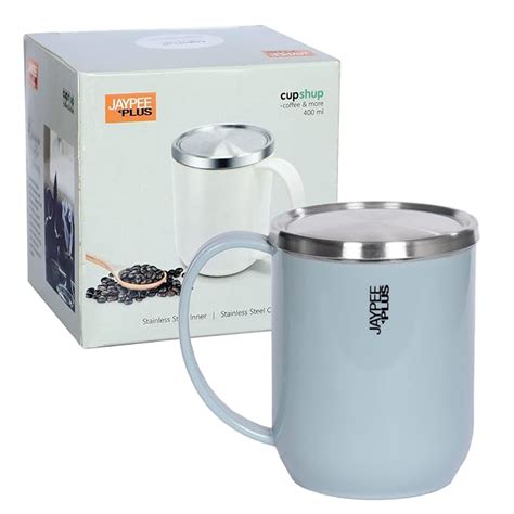 Buy Jaypee Plus Cupshup Coffee Mug with Lid Stainless Steel Inner ...