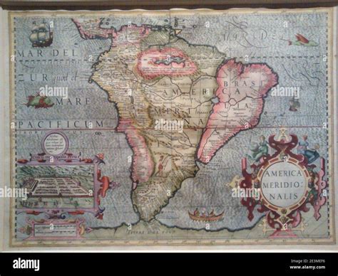 Map of South America with Inset View of Cuzco Stock Photo - Alamy