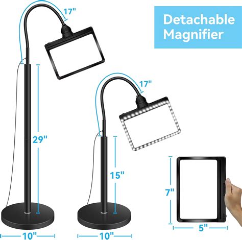 5X Floor Magnifying Glass with Light and Stand,36 | Ubuy India