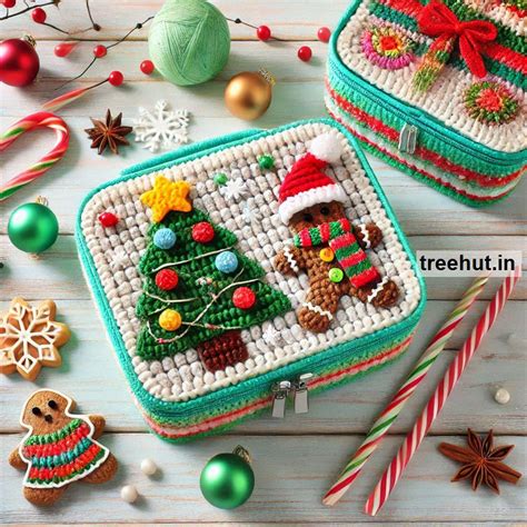 Christmas Crochet Lunch Box Case Ideas for Selling or Gift Ideas