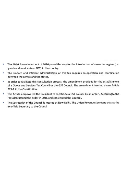 Gst council - . The 101st Amendment Act of 2016 paved the way for the ...