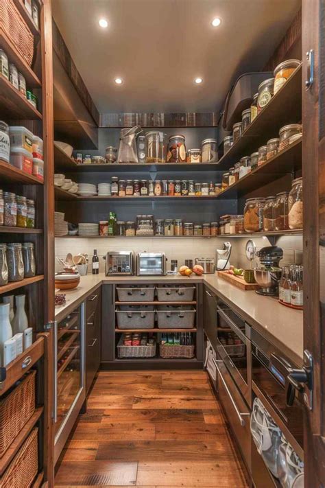 Storage Reimagined in 29 Modern Pantries Featuring Rustic Elements (Concept Interiors) | Pantry ...