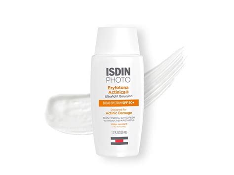 ISDIN Eryfotona Actinica Daily Lightweight Mineral SPF 50+ Sunscreen ...