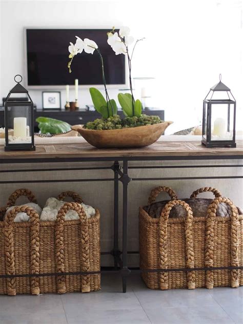 Baskets For Under Console at Toni Esser blog
