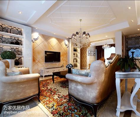 韩式简约风格现代客厅装修设计效果图_太平洋家居网图库