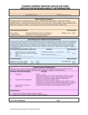 UPWARD BOUND APPLICATION Doc Template | pdfFiller