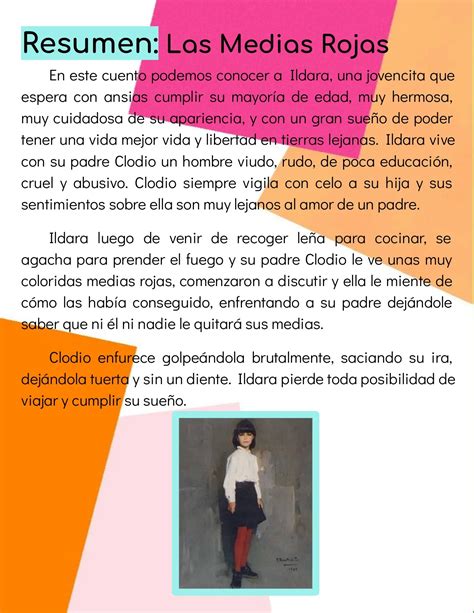 Las Medias Rojas: Resumen Y Análisis Del Cuento | En Pocas Palabras