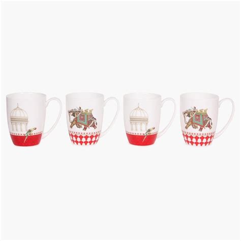 Buy Nirvana Premium Bone China Mug- Set Of 4 from Home Centre at just ...
