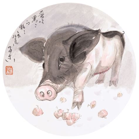 彩绘猪形木盒高清图片下载_红动中国