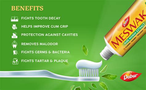Buy Dabur Meswak Toothpaste (Pack of 3) for Tooth Care | Official e ...