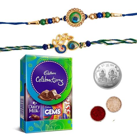CraftVatika Rakhi Chocolate Combo for Brother | Rakhi Set of 2 | Pooja ...
