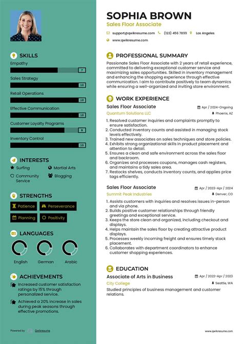 10+ Sales Floor Associate Resume Samples & Templates for 2025