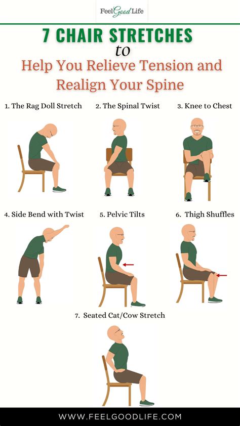 7 Chair Stretches to Help You Relieve Tension and Realign Your Spine in 2024 | Back pain ...
