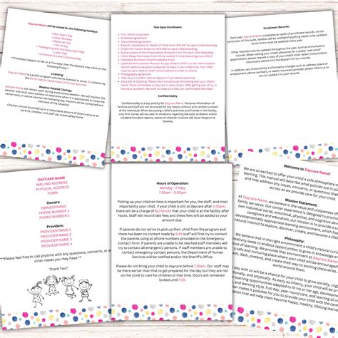 Daycare Policy Template - prntbl.concejomunicipaldechinu.gov.co