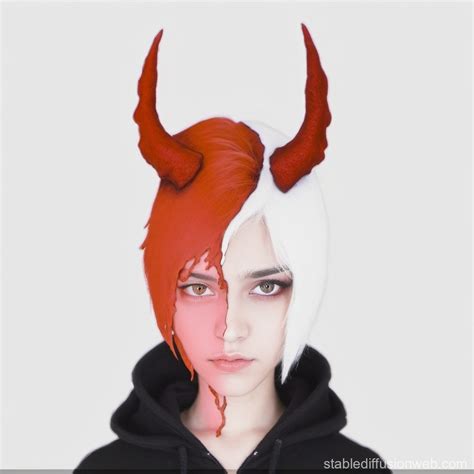 half demon half human without a top clothes chained in the void ...