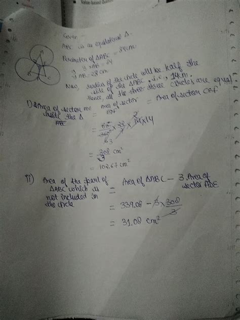 In the following figure, ABC is an equilateral triangle. Circles are ...