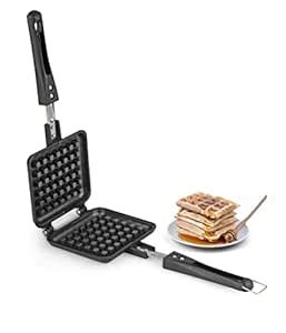Anjali Aluminium Non stick Waffle Maker/Toaster Mould for Gas Burner ...
