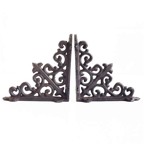 Buy Homezone Pair of Small Victorian Cast Iron Wall Shelf Brackets ...