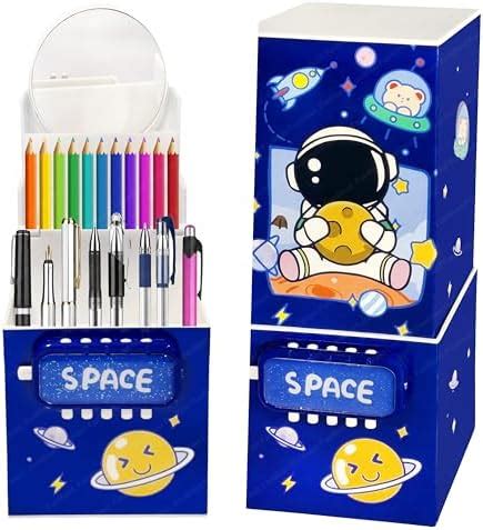 FunBlast Plastic Space Pencil Case - Multilayer Pen & Pencil Organizer ...