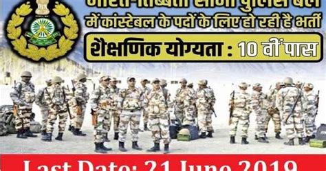 ITBP Recruitment for Constables(General Duty) - 10th Pass Govt Jobs in ...