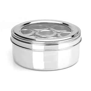 Eddika Stainless Masala box for Kitchen | Spice Box | Masala Dabba with ...