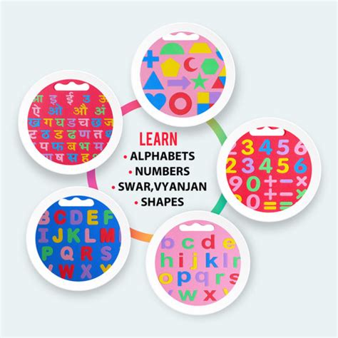 CLICKEDIN Shapes, ABC & Numbers Mini Foam Puzzles Mat for kids Learning ...