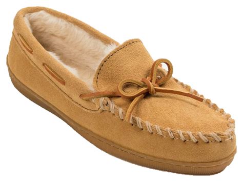 Minnetonka Men's Pile Lined Hardsole Slippers Tan - 11 Wide
