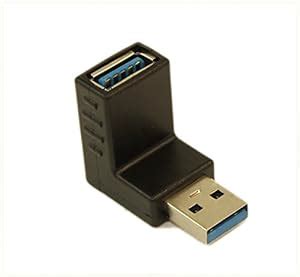 My Cable Mart MyCableMart USB 3.0 A Male to A Female Right Angle ...