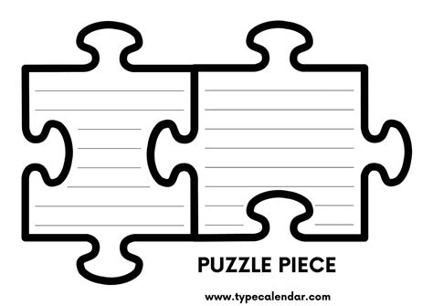 Puzzle Piece Template Printable - Printable Free Templates