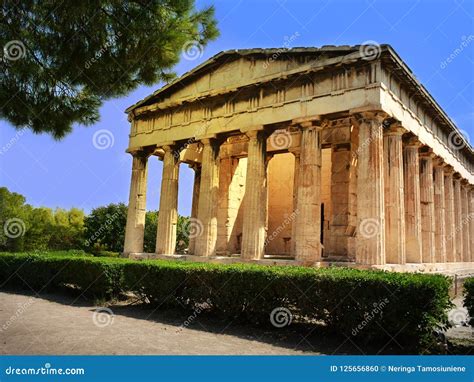 Temple of Hephaestus - Ancient Greek Place of Worship in Agora O Stock ...