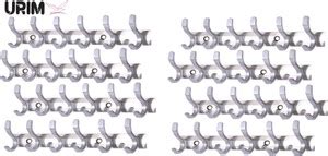 URIM Premium Stainless Steel 6 Pin Cloth Hanger Wall Mounted Bathroom ...