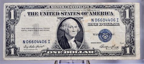 1935 E Silver Certificate 1 Dollar Note - Fancy Trinary Serial Number ...