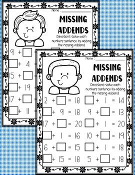 Image result for Math Pages Missing Addends