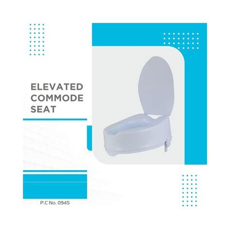 Vissco Elevated Commode Seat With Lid 6 inch - Cureka