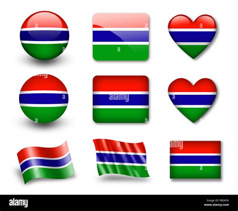 The Gambia Flag Stock Photo - Alamy