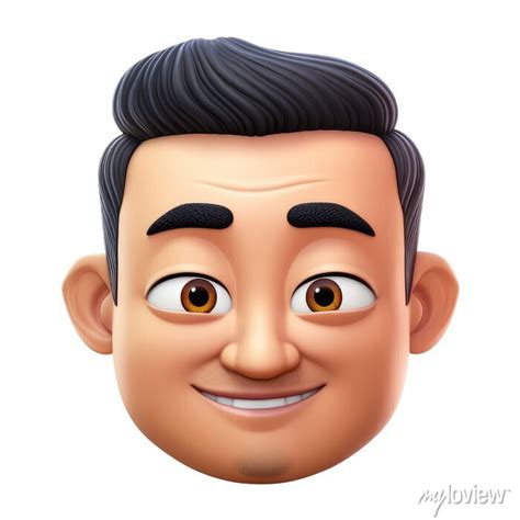 Emoji, a happy chinese man on a transparent background. png, • wall ...