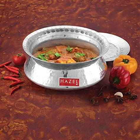 Buy HAZEL 26 cm Aluminium Langdi Patila | 2.7 L Hammered Finish Boiling ...