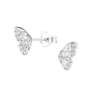Aww So Cute 925 Sterling Silver Hypoallergenic Butterfly Stud Earrings ...