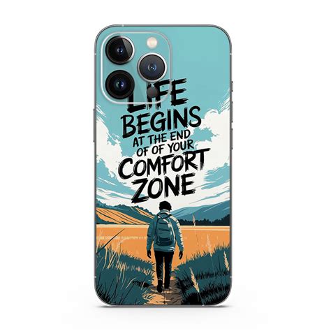 Hiker in Field Quote Art Mobile Skins