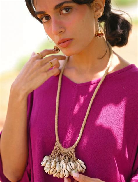 'Rooh' Jute & Cowrie Shells Boho Necklace– Masala Chai