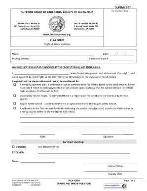 Fillable Online Modification Request Form Criminal-Minor Violation ...