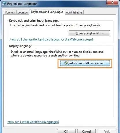 Image result for Windows 7 Language Settings