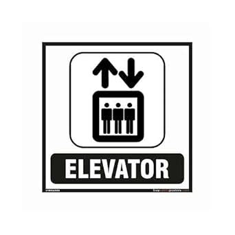 buysafetyposters.com - Elevators Sign in English - PVC Sticker ...