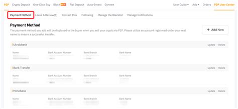 How to Manage a Payment Method for P2P Trading on Bybit