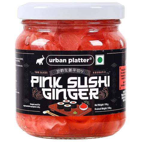 Urban Platter Pink Sushi Ginger, 190g, Drained Weight 110g [Gari ...